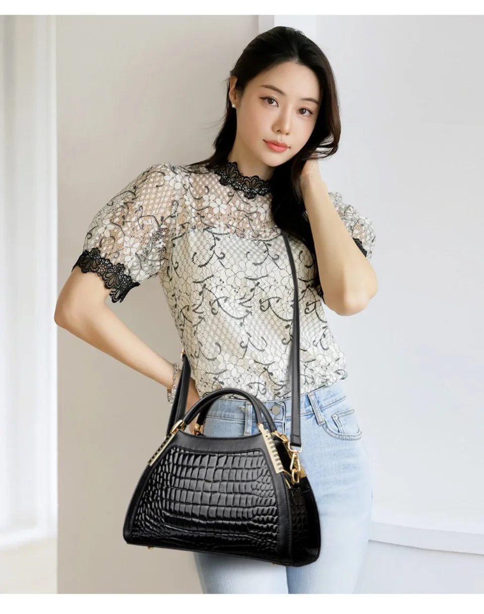 Women Brand Luxury Handbags Women Bags Designer Hobos Two Layers Sac - SalmanStore 