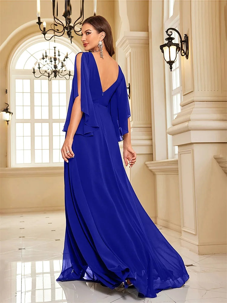 Women Dresses: Elegant Chiffon Evening Gown by Salman Store