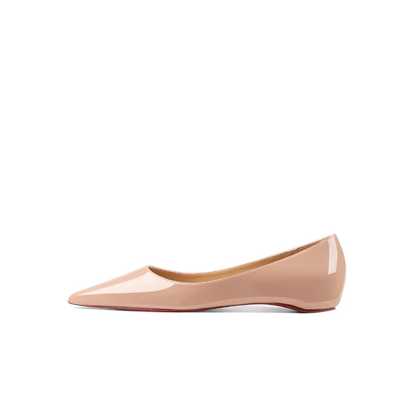 Women's Luxury Leather Flat Shoes - Elegant Comfortable Daily Flats