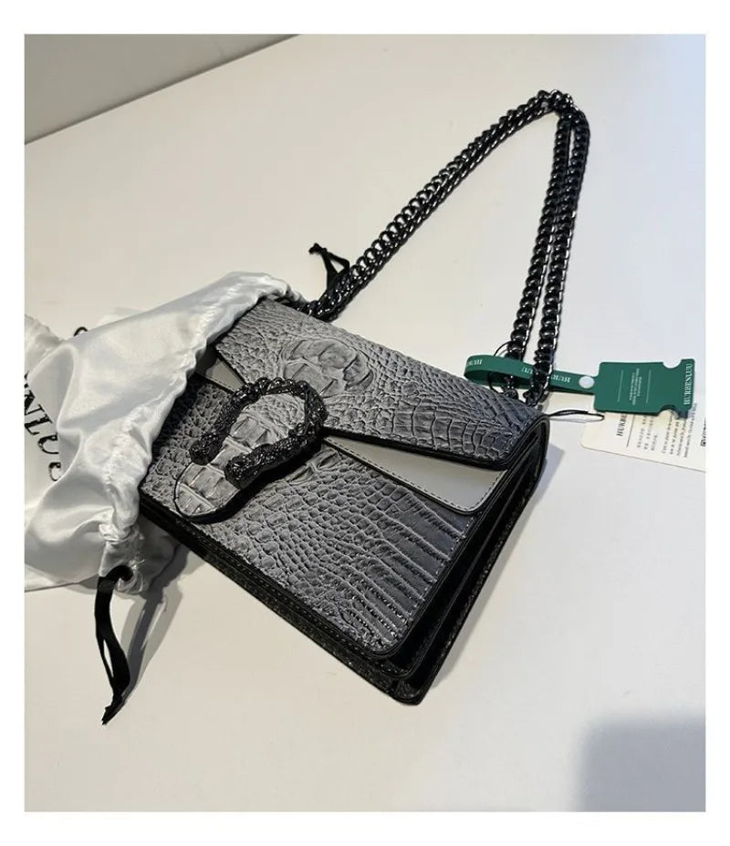Crocodile Pattern Underarm Bag Dionysus Handbag Texture Niche - SalmanStore 