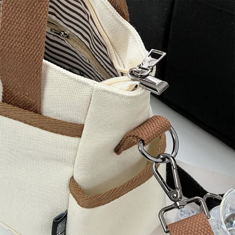 Women's Bag Multiple Pockets Shoulder Bag Large Capacity Canvas - SalmanStore 