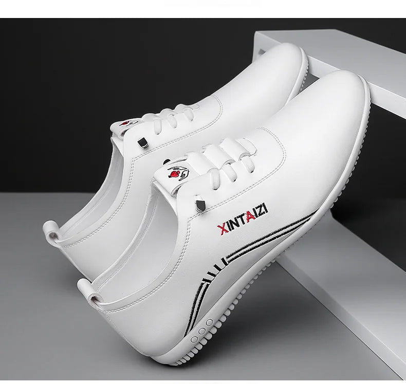 2024 casual men leather shoes Versatile Business White footwear Fashion anti slip comfortable loafers male new lightweight flat
