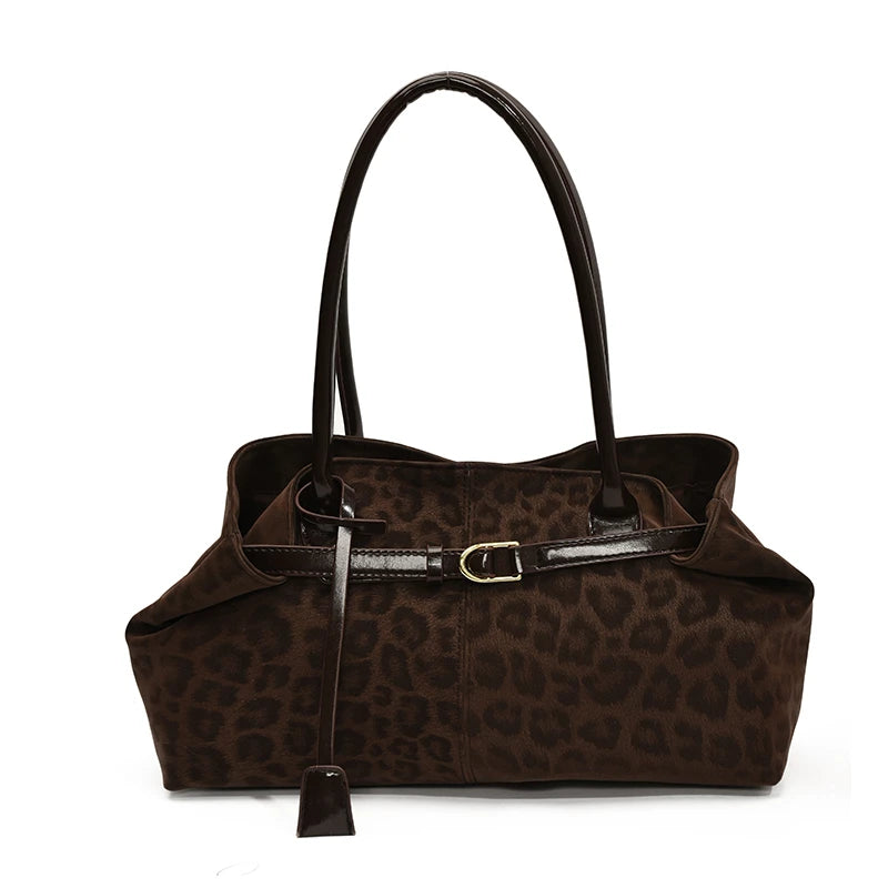 Leopard PU Leather Shoulder Bag for Women - 2026 Luxury Trend Tote Handbag - JStorehub 