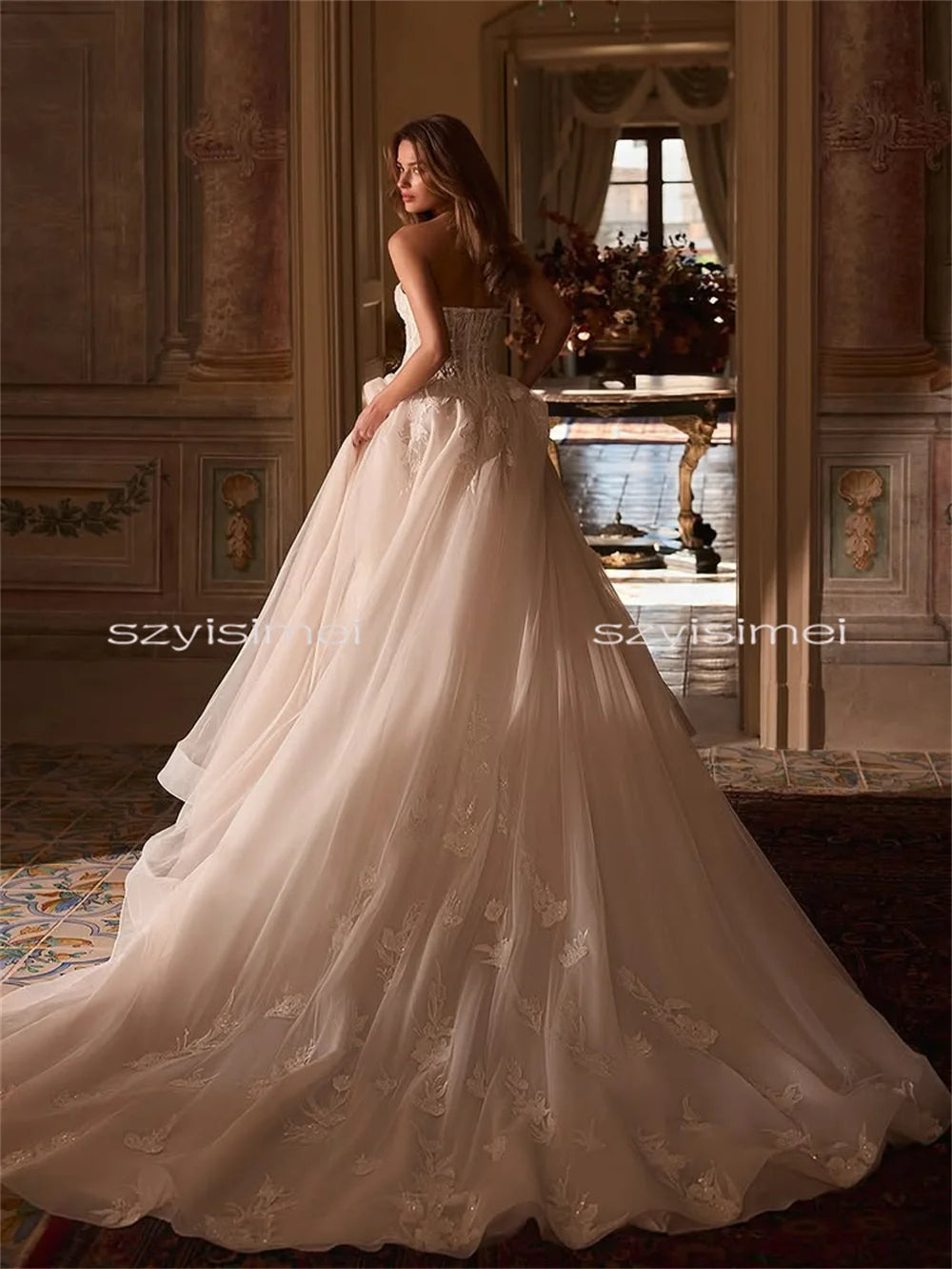 Elegant Wedding Dress for Women – Modern Bridal Gown - SalmanStore 