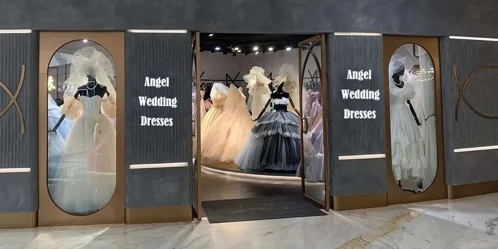 Exquisite Long Sleeve Sparkly Wedding Dress - Off Shoulder Backless Ball Gown - JStorehub 