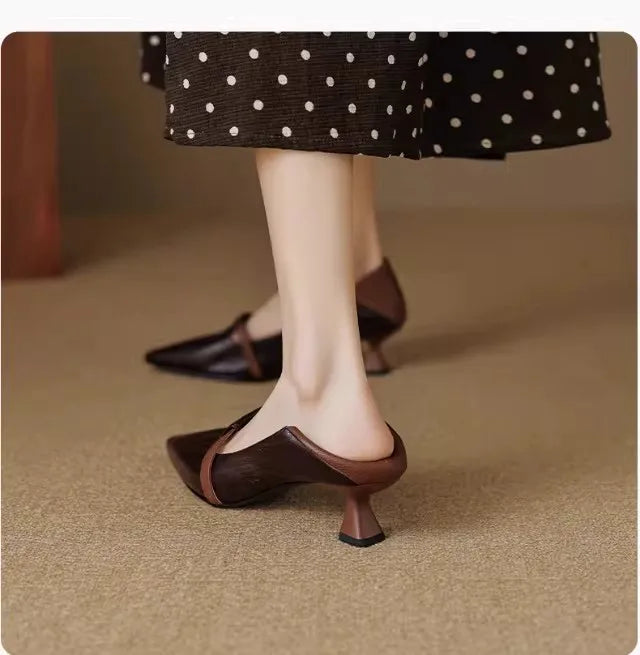 2026 Women's Pointed Toe High Heels - Comfortable Low Cut Pumps Sandals - JStorehub 