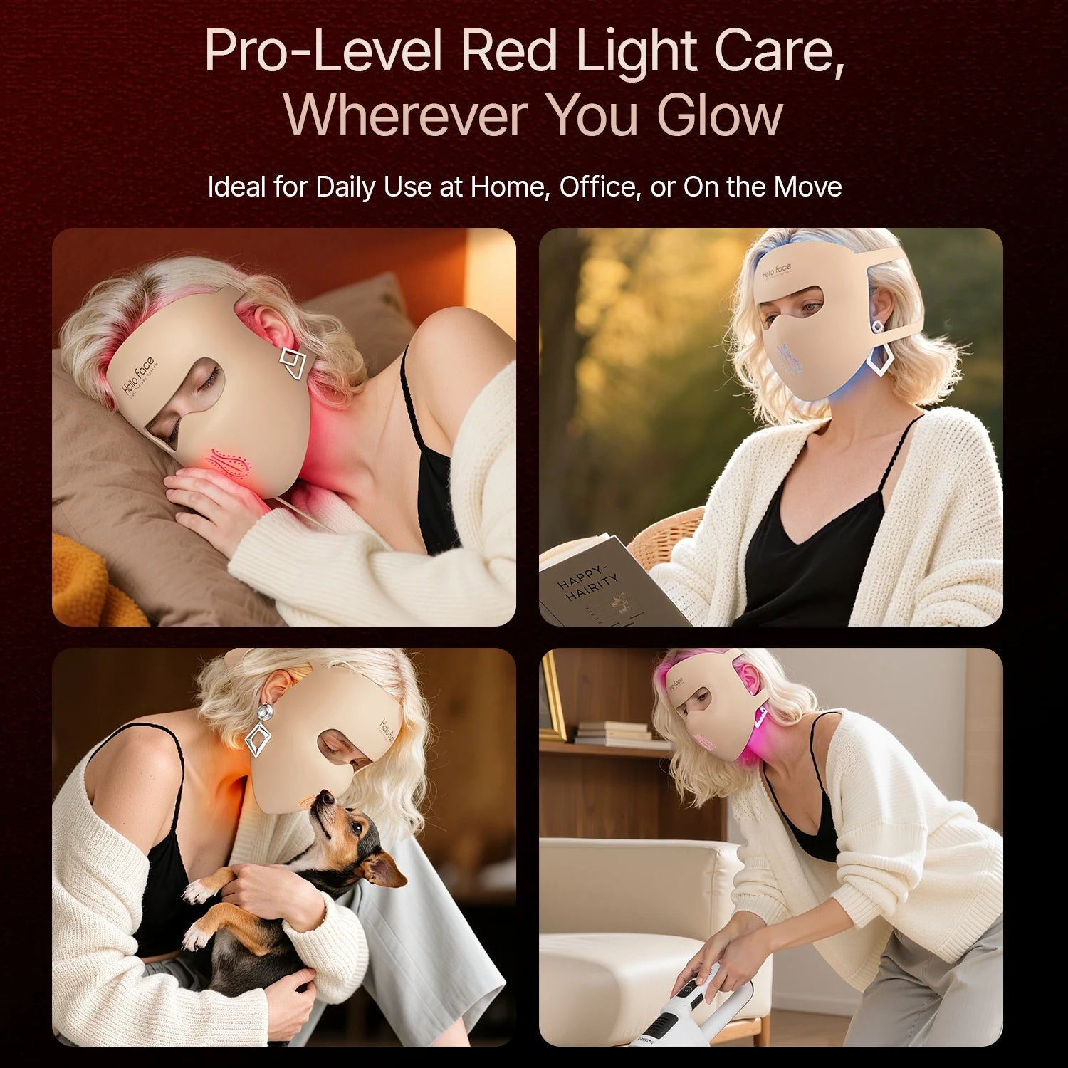 Hello Face M300 4D LED Light Therapy Mask - Anti-Aging & Acne Care - JStorehub 