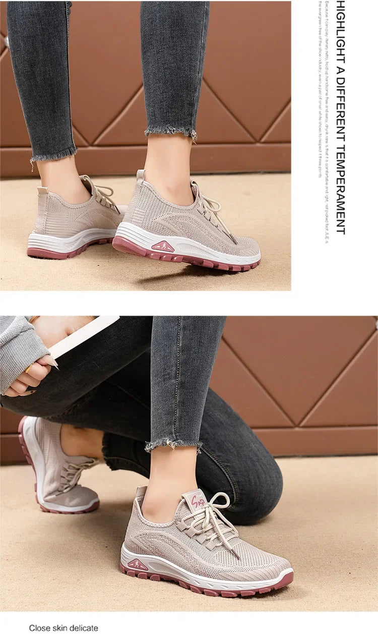 Black Beijing Cloth Casual Work Shoes for Women - Comfortable Slip-On Flats