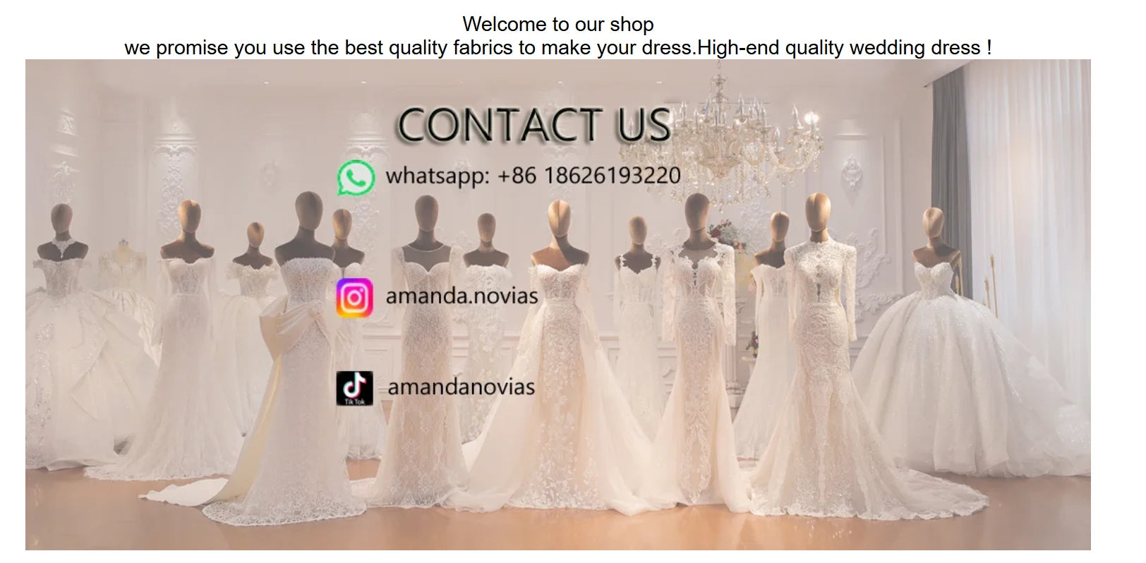 Customized Full Beading V-Neck Wedding Dress - Amanda Novias 2026 Bridal Gown - JStorehub 