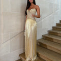 Elegant Women Dresses - Off Shoulder Sleeveless Tassel Dress