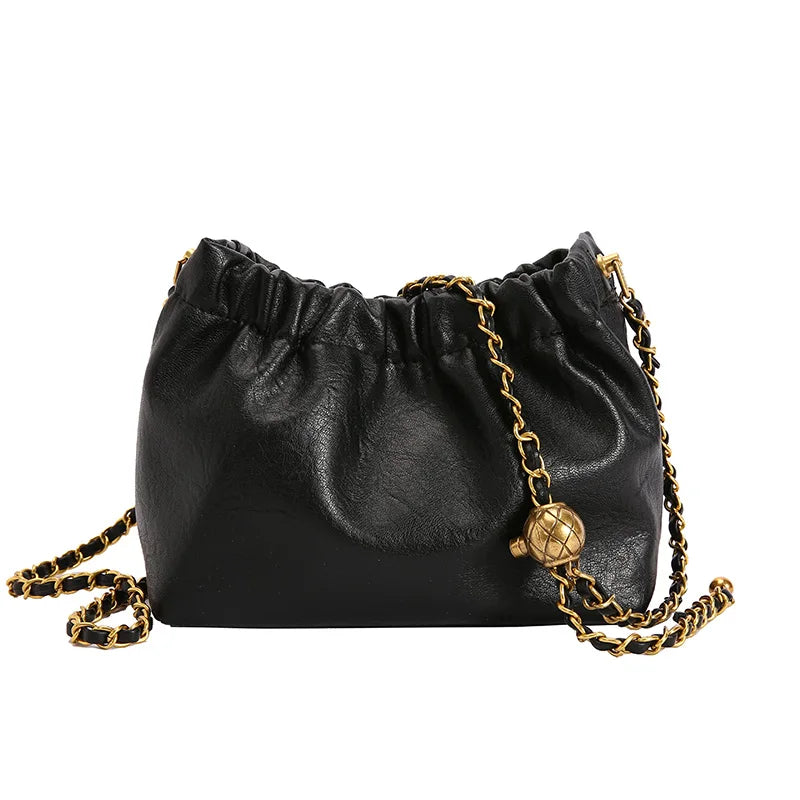 Women's chain shoulder bag PU leather crossbody bag handbag - SalmanStore 