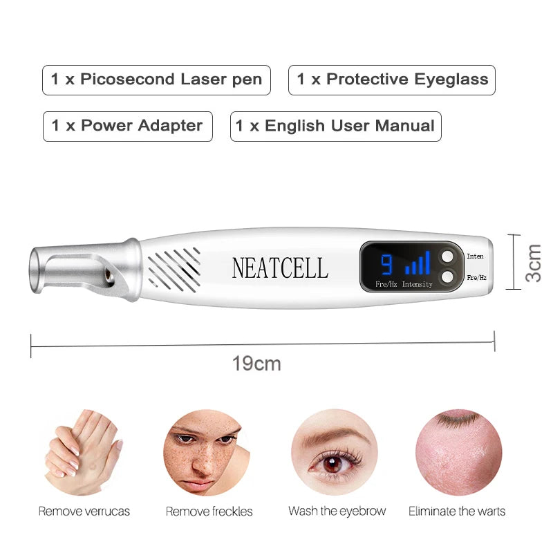 Picosecond Laser Pen for Scar Removal - Blue Light Therapy Mole Freckle Remover - JStorehub 