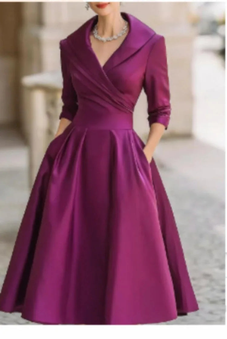 Women's Short Sleeve Chiffon Evening Dress - Bohemian Party Long Gown - JStorehub 