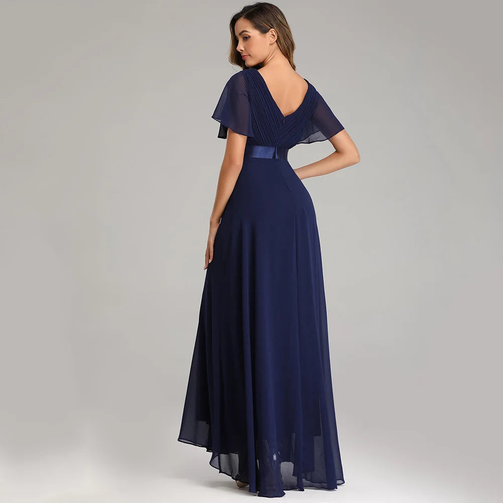 Sexy Pink Chiffon Tulle Maxi Summer Dress - Casual Vintage Long Party Gown