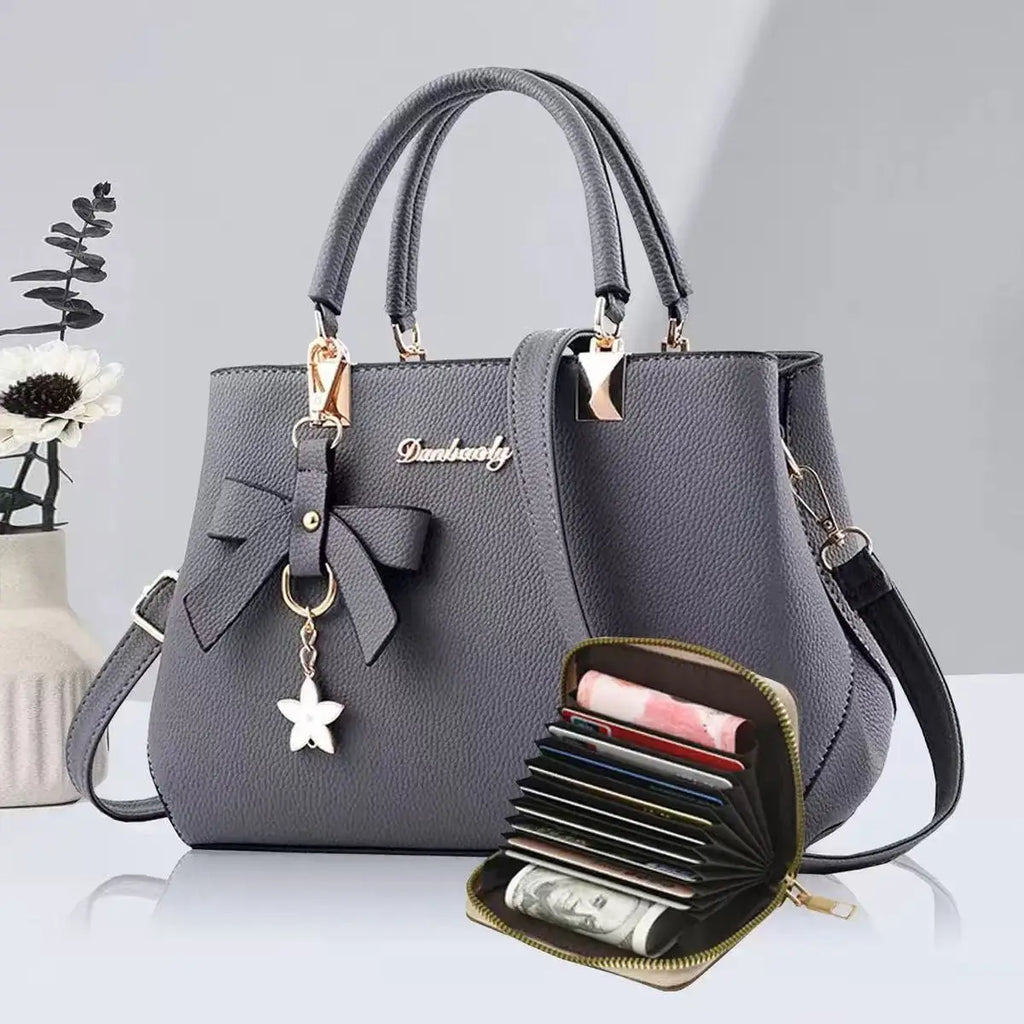 Korean Trendy Bow Shoulder Bag - Large Capacity Messenger Bag for Women - JStorehub 