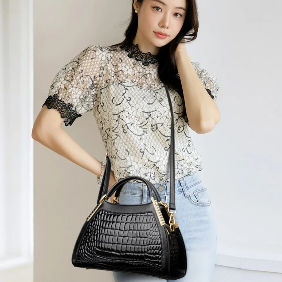 Women Brand Luxury Handbags Women Bags Designer Hobos Two Layers Sac - SalmanStore 