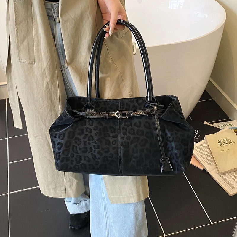 Leopard PU Leather Shoulder Bag for Women - 2026 Luxury Trend Tote Handbag - JStorehub 