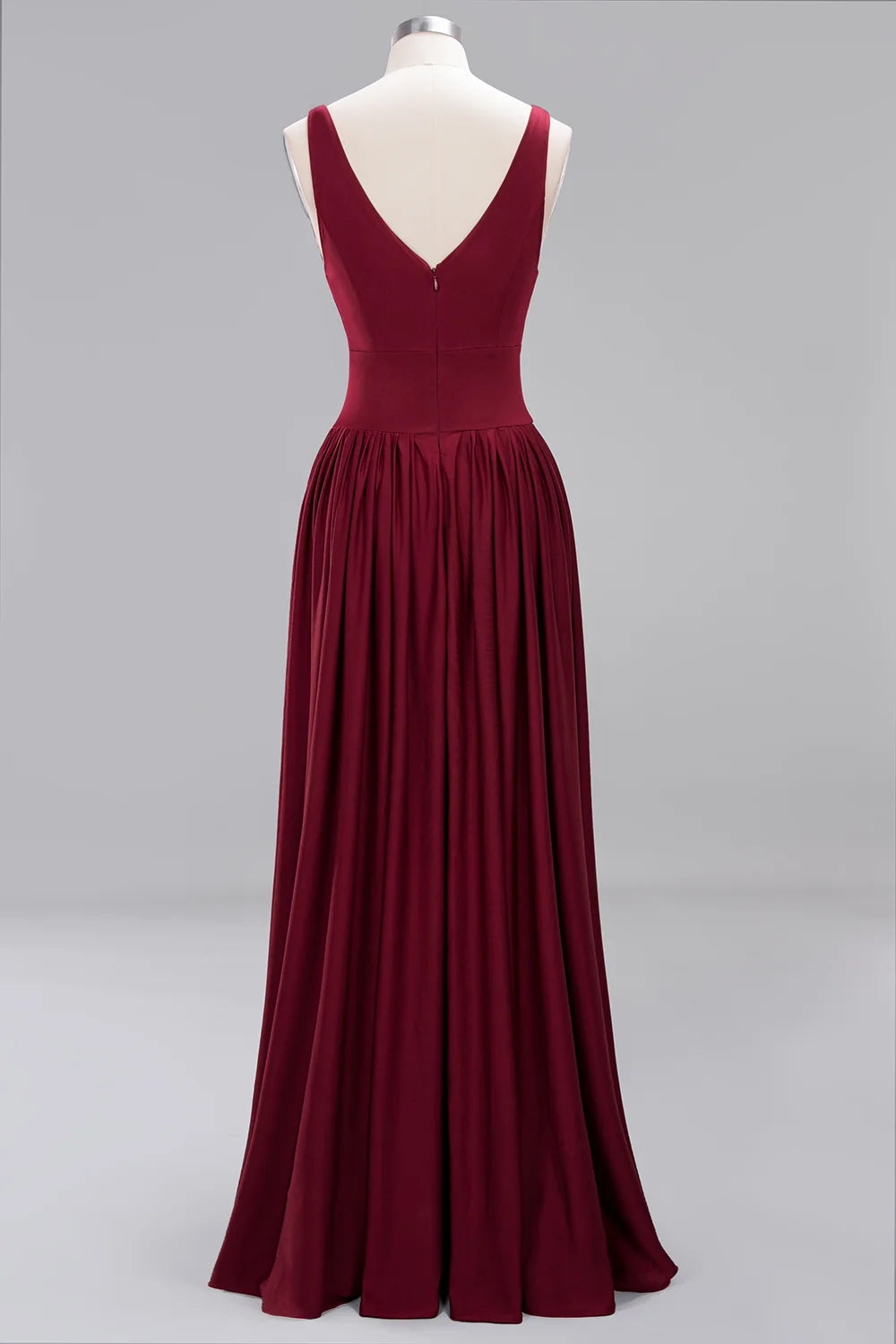 Women's Sleeveless V-Neck Backless Evening Dress Floor - JStorehub 