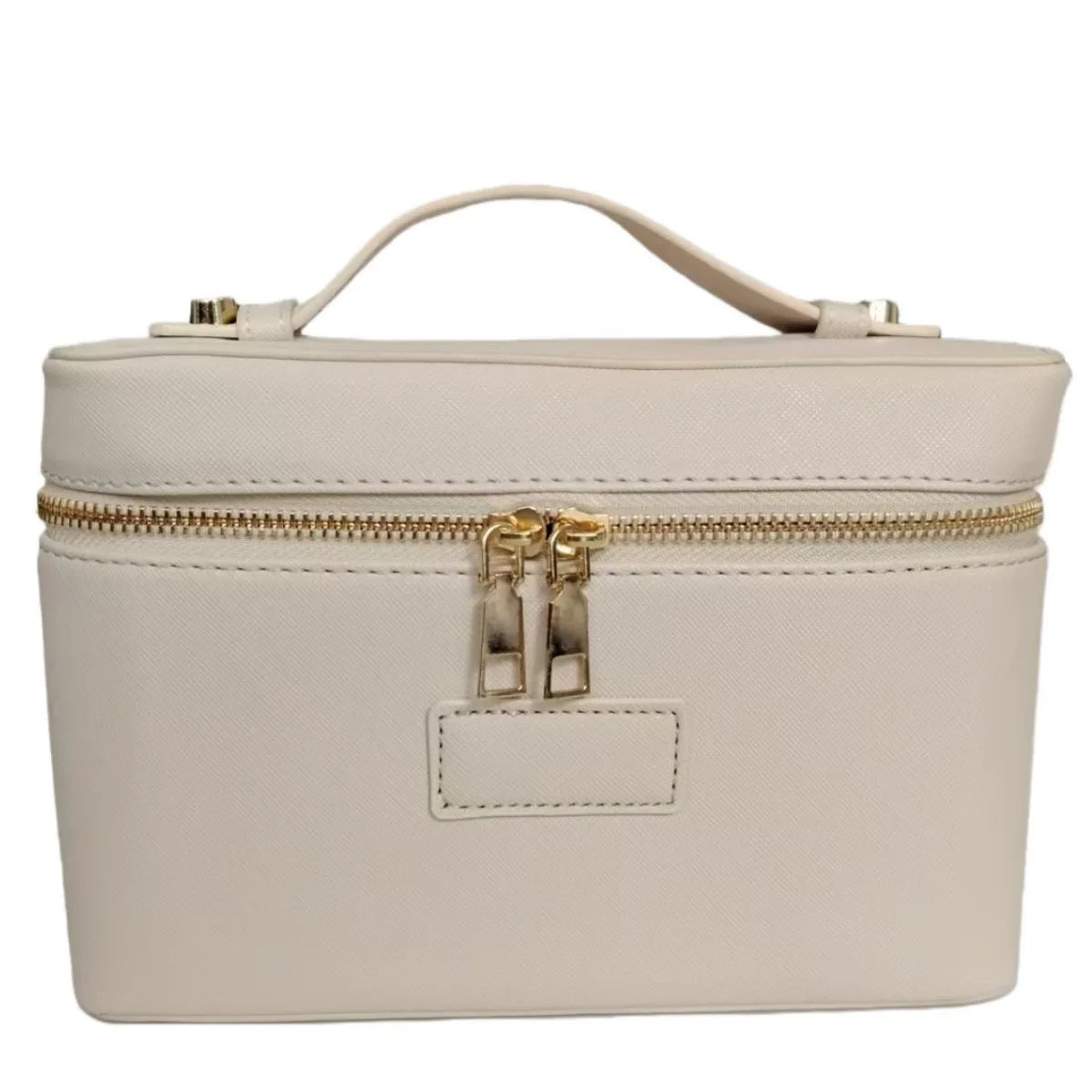 Custom Name Ladies Saffiano Split Leather Travel Toiletry Bag - Hanging Makeup Organizer - JStorehub 