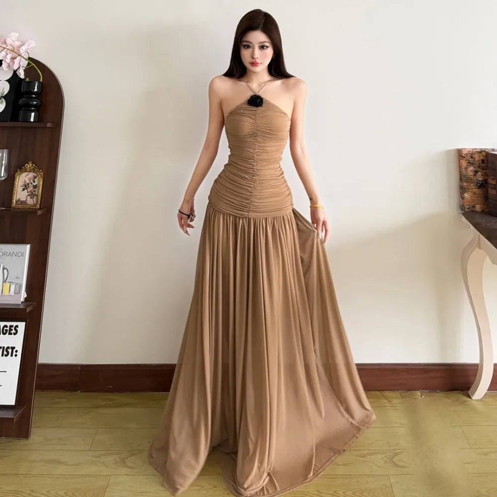 Elegant Women Dresses: SylCue Pleated Maxi at Salman Store