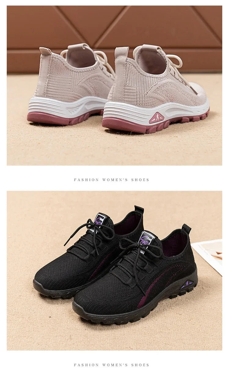 Black Beijing Cloth Casual Work Shoes for Women - Comfortable Slip-On Flats