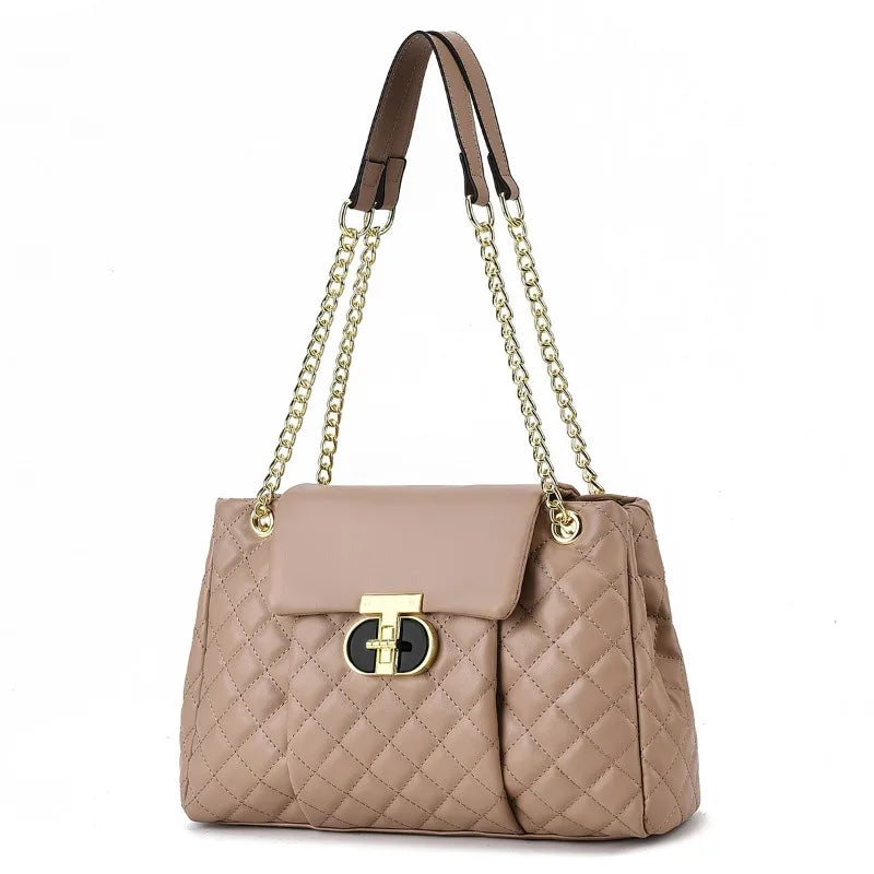 Luxury Brand Designer Women Fashionable Handbag with Diamond Grid - SalmanStore 