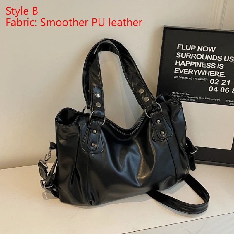 Soft Interior Shoulder Bag 2026 - High Quality Contrasting Color PU Handbag for Wome