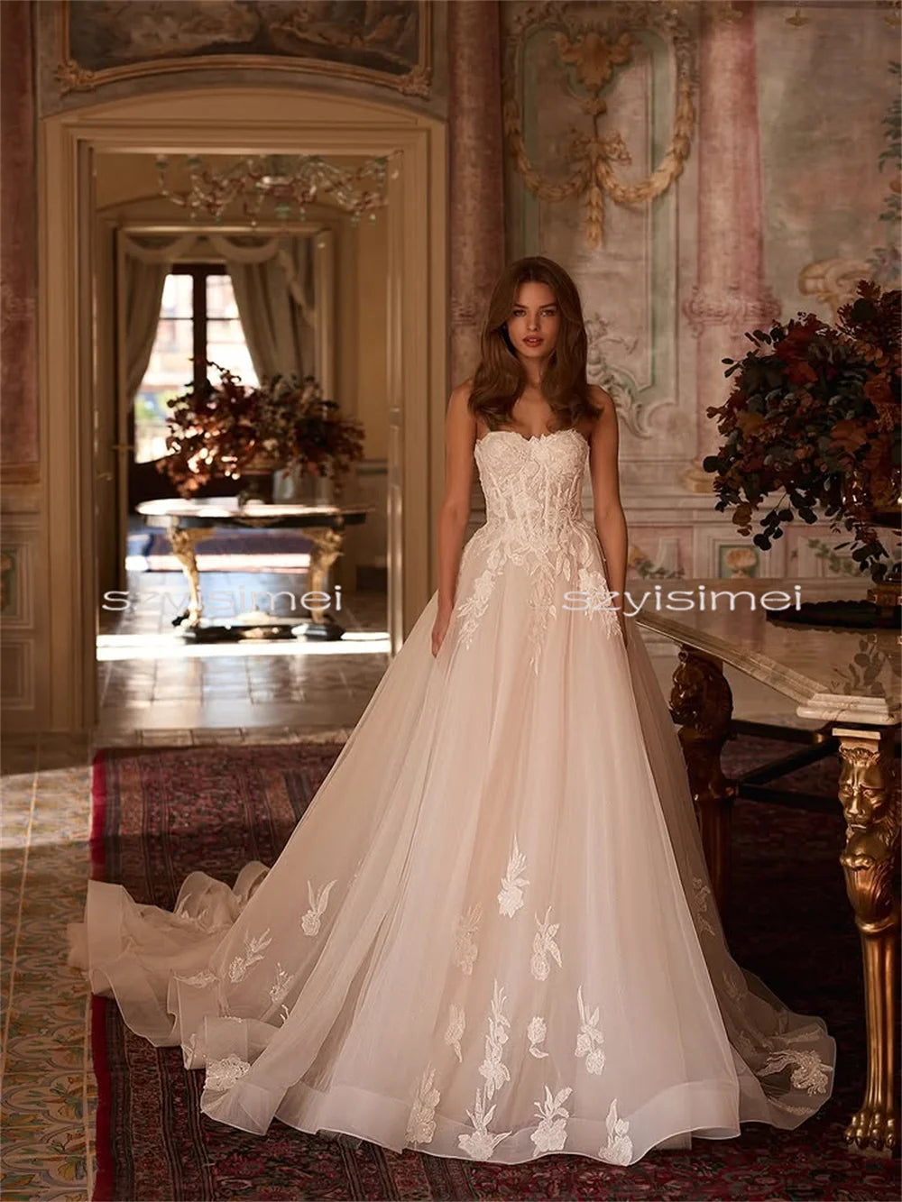 Elegant Wedding Dress for Women – Modern Bridal Gown - SalmanStore 