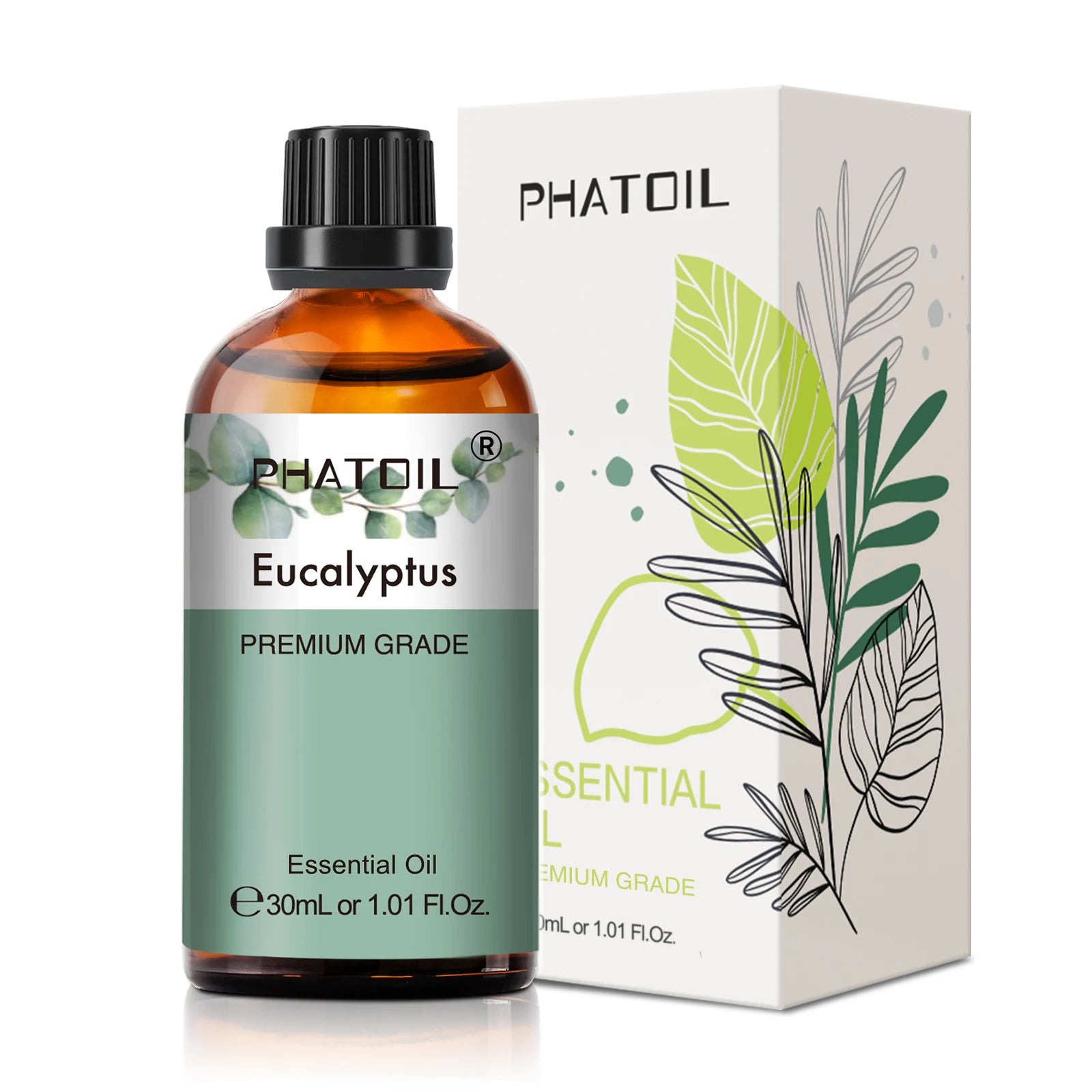 Phatoil 30ml Aromatherapy Essential Oil Set - Lavender Eucalyptus Vanilla Orange - JStorehub 