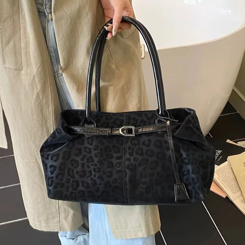 Leopard PU Leather Shoulder Bag for Women - 2026 Luxury Trend Tote Handbag - JStorehub 