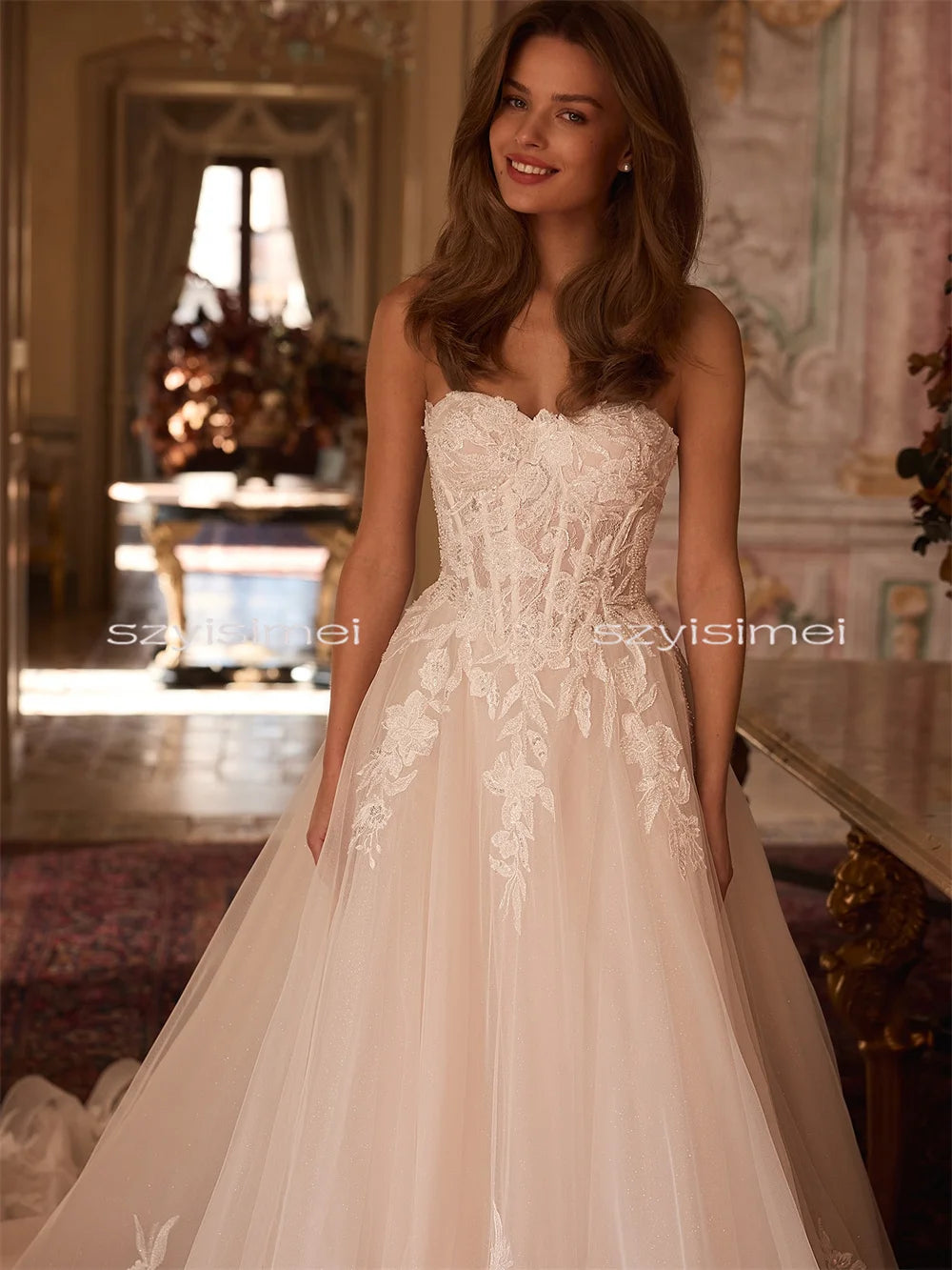Elegant Wedding Dress for Women – Modern Bridal Gown - SalmanStore 