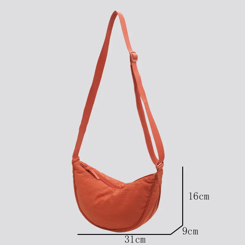 Casual Nylon Hobo Crossbody Bag for Women - Large Capacity Designer Shoulder - JStorehub 