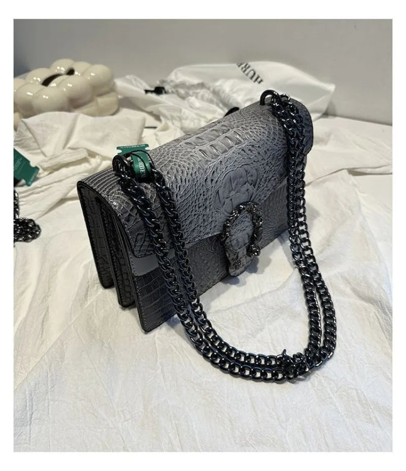 Crocodile Pattern Underarm Bag Dionysus Handbag Texture Niche - SalmanStore 