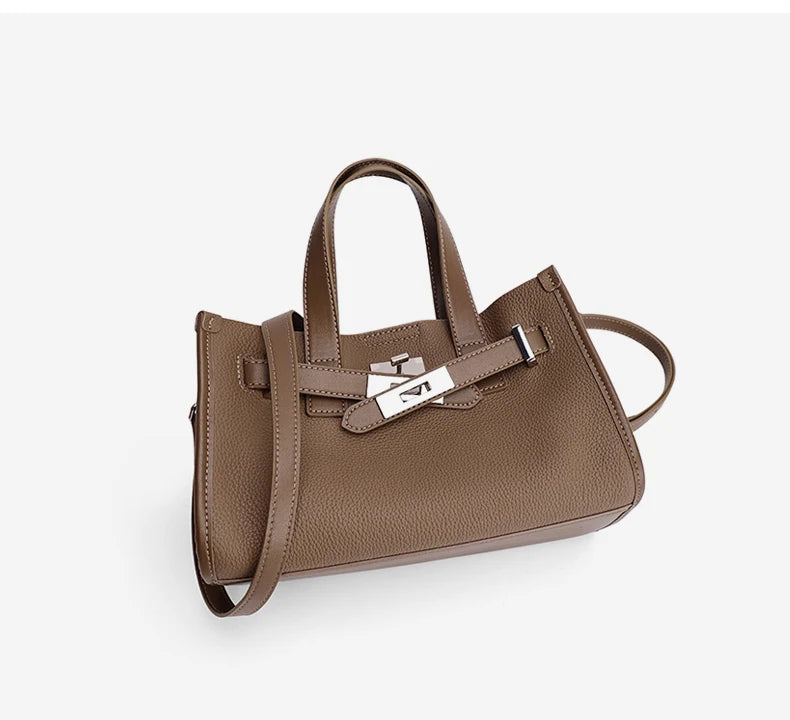 Cowhide Satchel Bag for Women 2026 - Mini Genuine Leather Crossbody Bag - JStorehub 