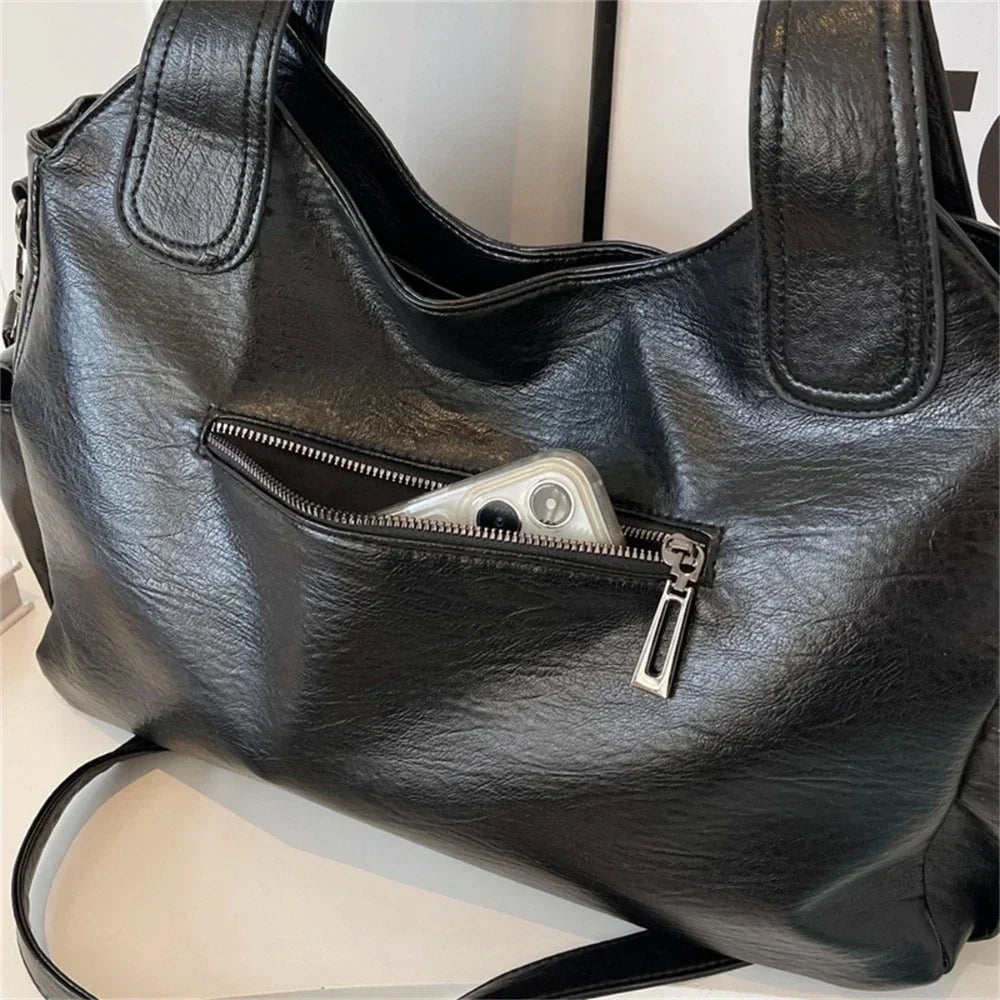 Soft Interior Shoulder Bag 2026 - High Quality Contrasting Color PU Handbag for Wome - JStorehub 
