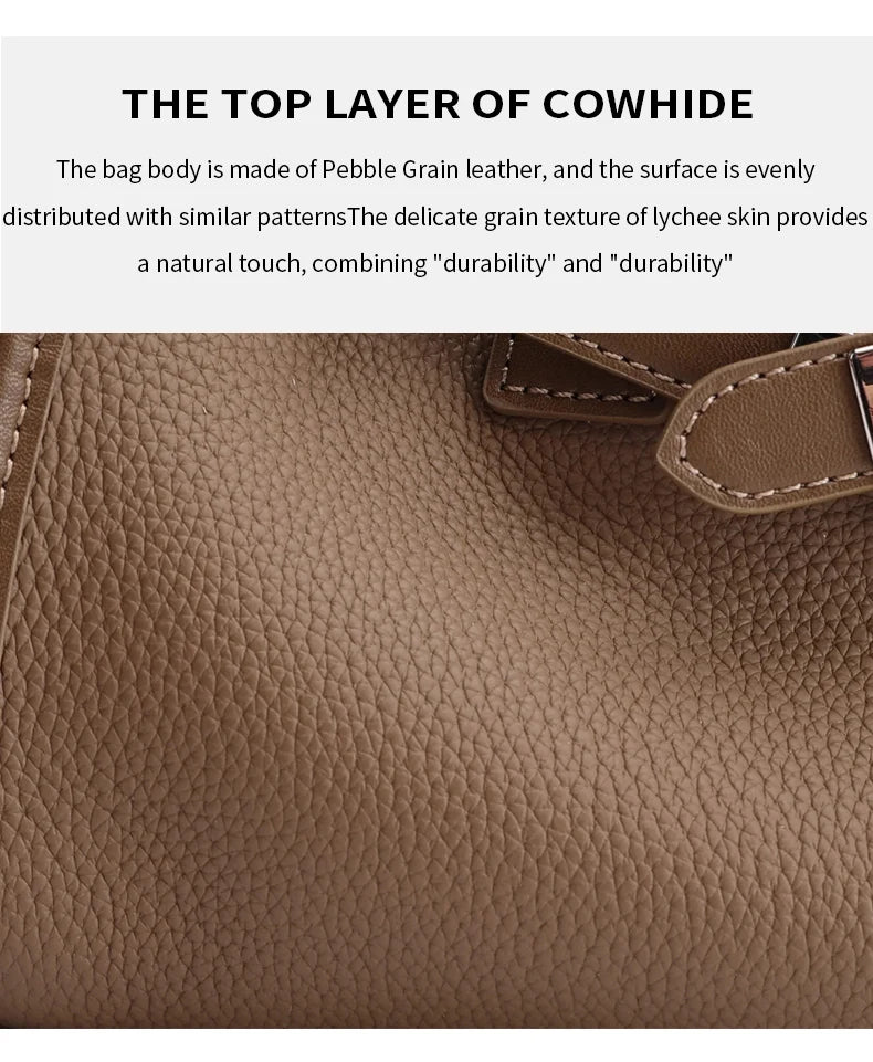 Cowhide Satchel Bag for Women 2026 - Mini Genuine Leather Crossbody Bag - JStorehub 