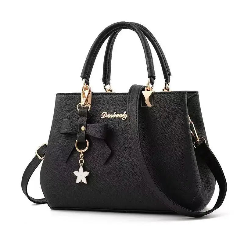 Korean Trendy Bow Shoulder Bag - Large Capacity Messenger Bag for Women - JStorehub 