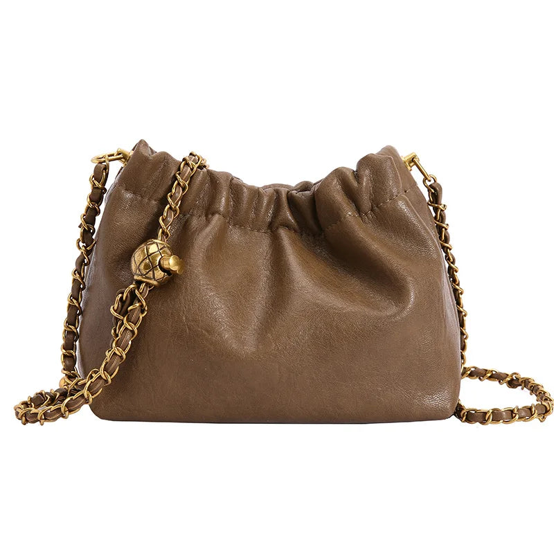 Women's chain shoulder bag PU leather crossbody bag handbag - SalmanStore 