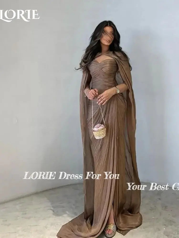 Shiny Satin Mermaid Evening Dress - Sweetheart Ruffle Prom Party Gown - JStorehub 