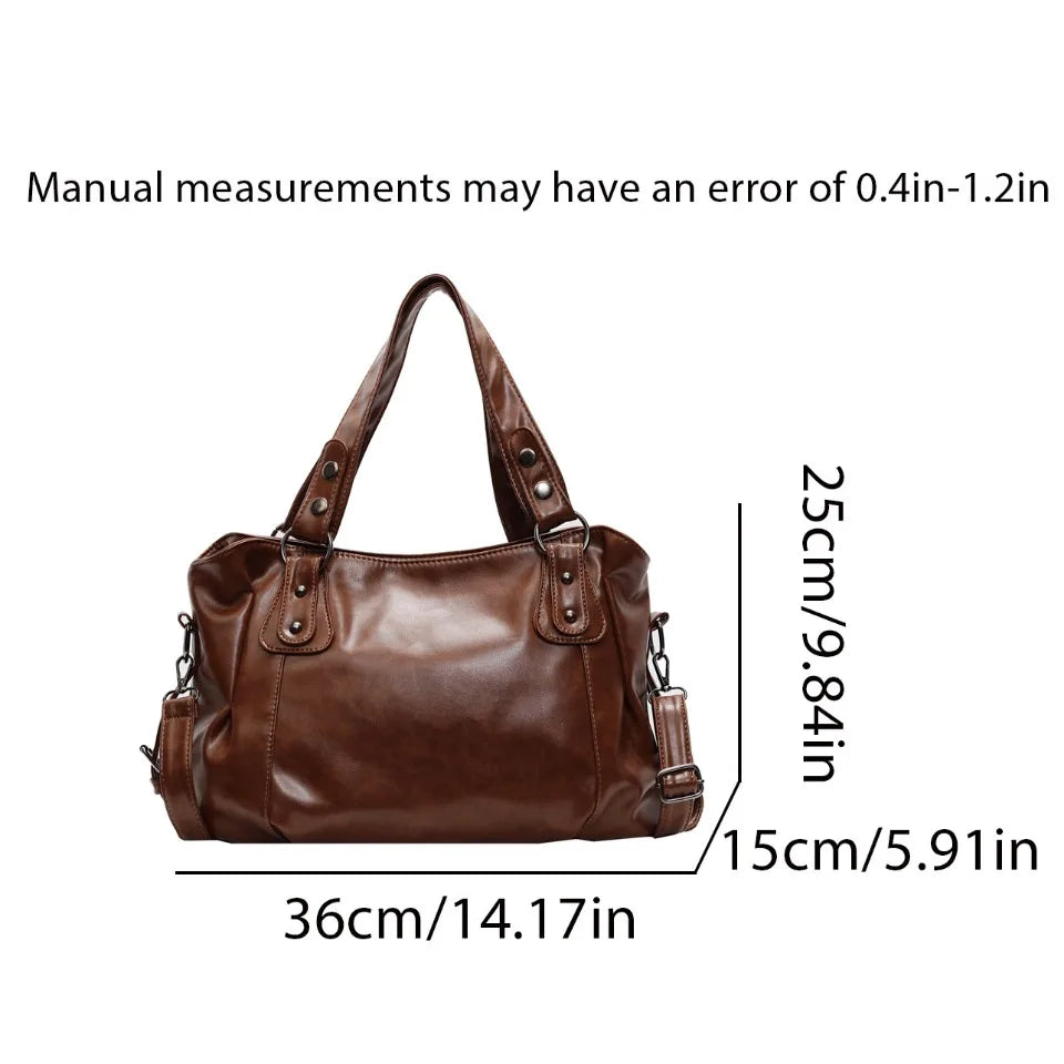 Soft Interior Shoulder Bag 2026 - High Quality Contrasting Color PU Handbag for Wome - JStorehub 