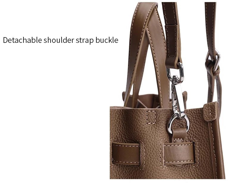 Cowhide Satchel Bag for Women 2026 - Mini Genuine Leather Crossbody Bag - JStorehub 