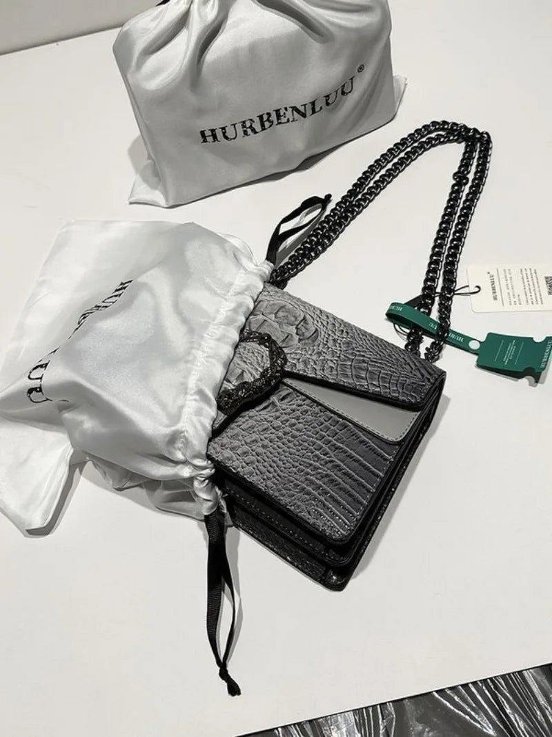 Crocodile Pattern Underarm Bag Dionysus Handbag Texture Niche - SalmanStore 