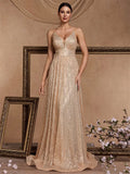 Elegant Backless Sequin Evening Dress - Long Mermaid Formal Gown 2025 - JStorehub 