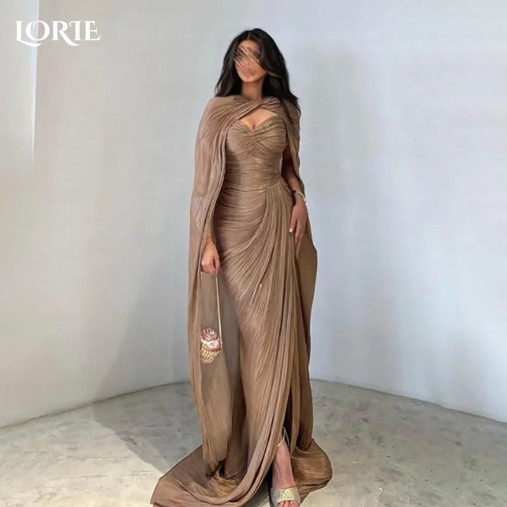 Shiny Satin Mermaid Evening Dress - Sweetheart Ruffle Prom Party Gown - JStorehub 