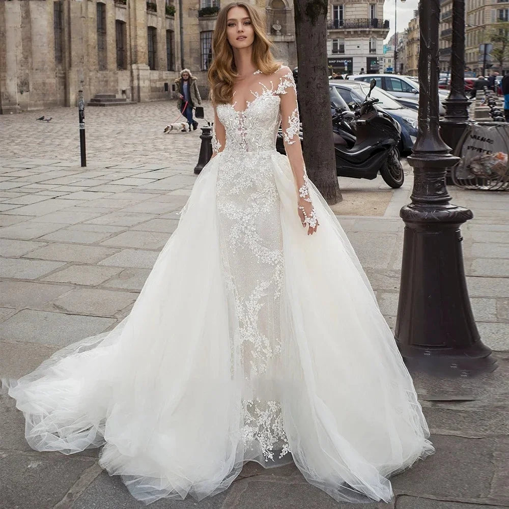 Elegant Wedding Dress for Women – Modern Bridal Gown - SalmanStore 