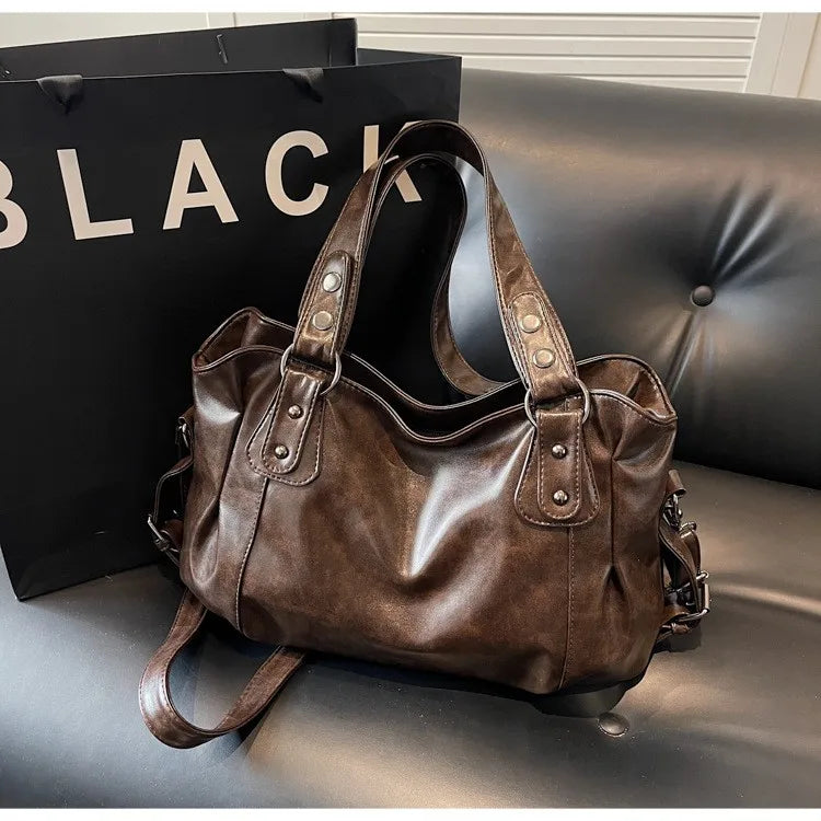 Soft Interior Shoulder Bag 2026 - High Quality Contrasting Color PU Handbag for Wome