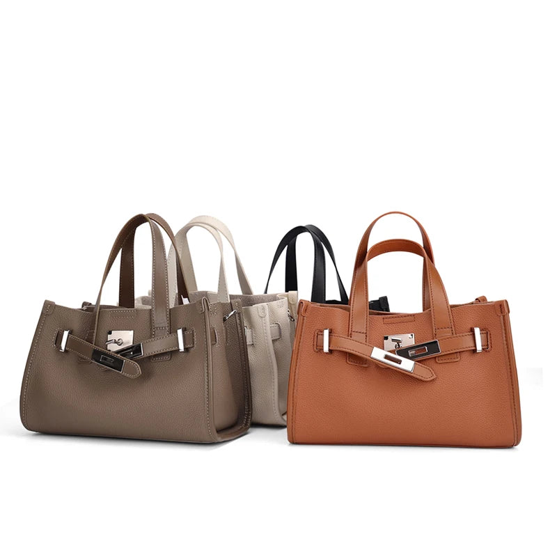 Cowhide Satchel Bag for Women 2026 - Mini Genuine Leather Crossbody Bag - JStorehub 