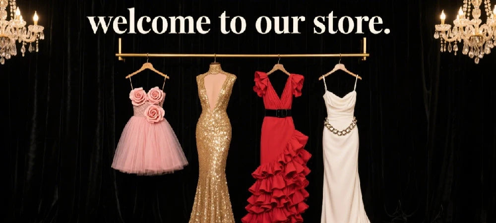 A-Line Beading Prom Dress - Square Collar Long Sleeve Evening Gown - JStorehub 