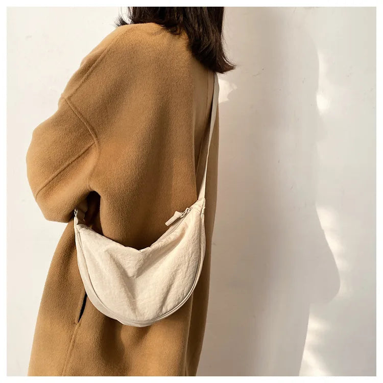 Casual Nylon Hobo Crossbody Bag for Women - Large Capacity Designer Shoulder - JStorehub 