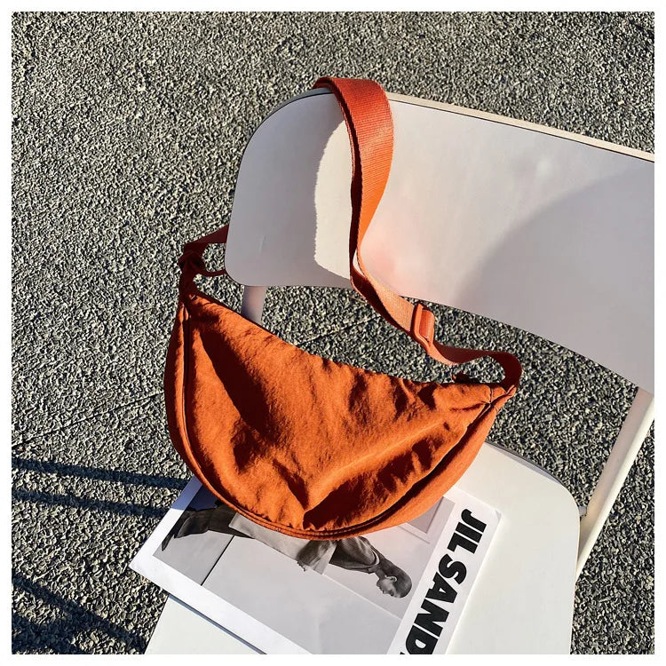 Casual Nylon Hobo Crossbody Bag for Women - Large Capacity Designer Shoulder